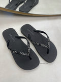 Chinelo Colcci Pandora Black Logo Strass – 119829