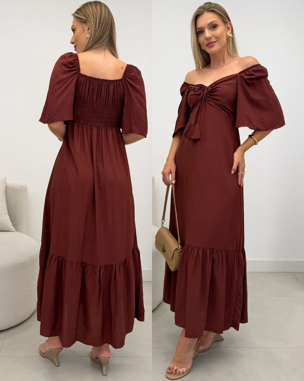 Vestido Madalena Marrom 126687