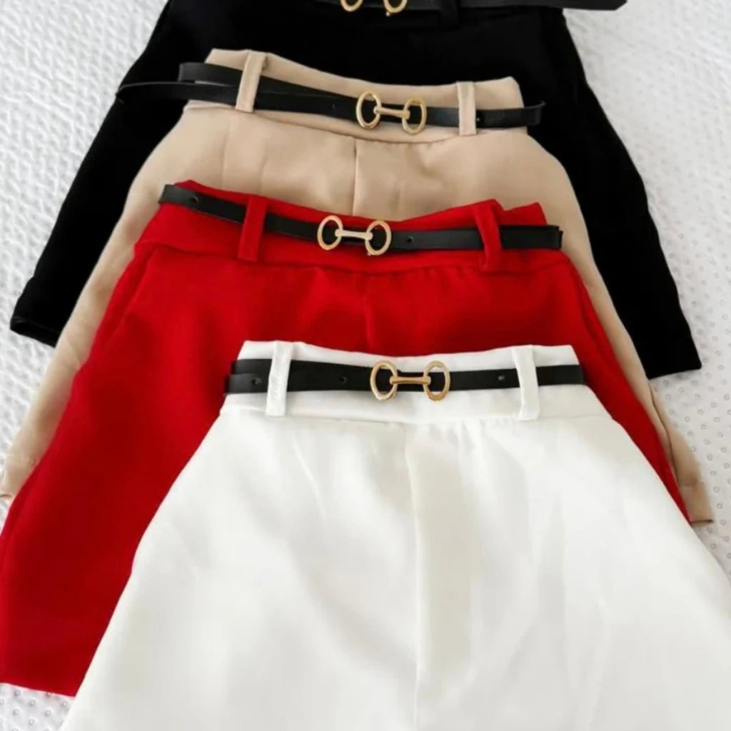 Shorts saia alfaiataria Com cinto