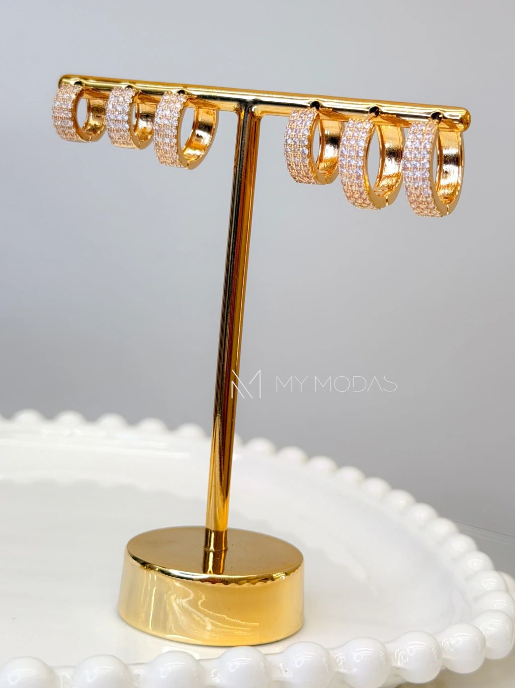 Mix argola com strass