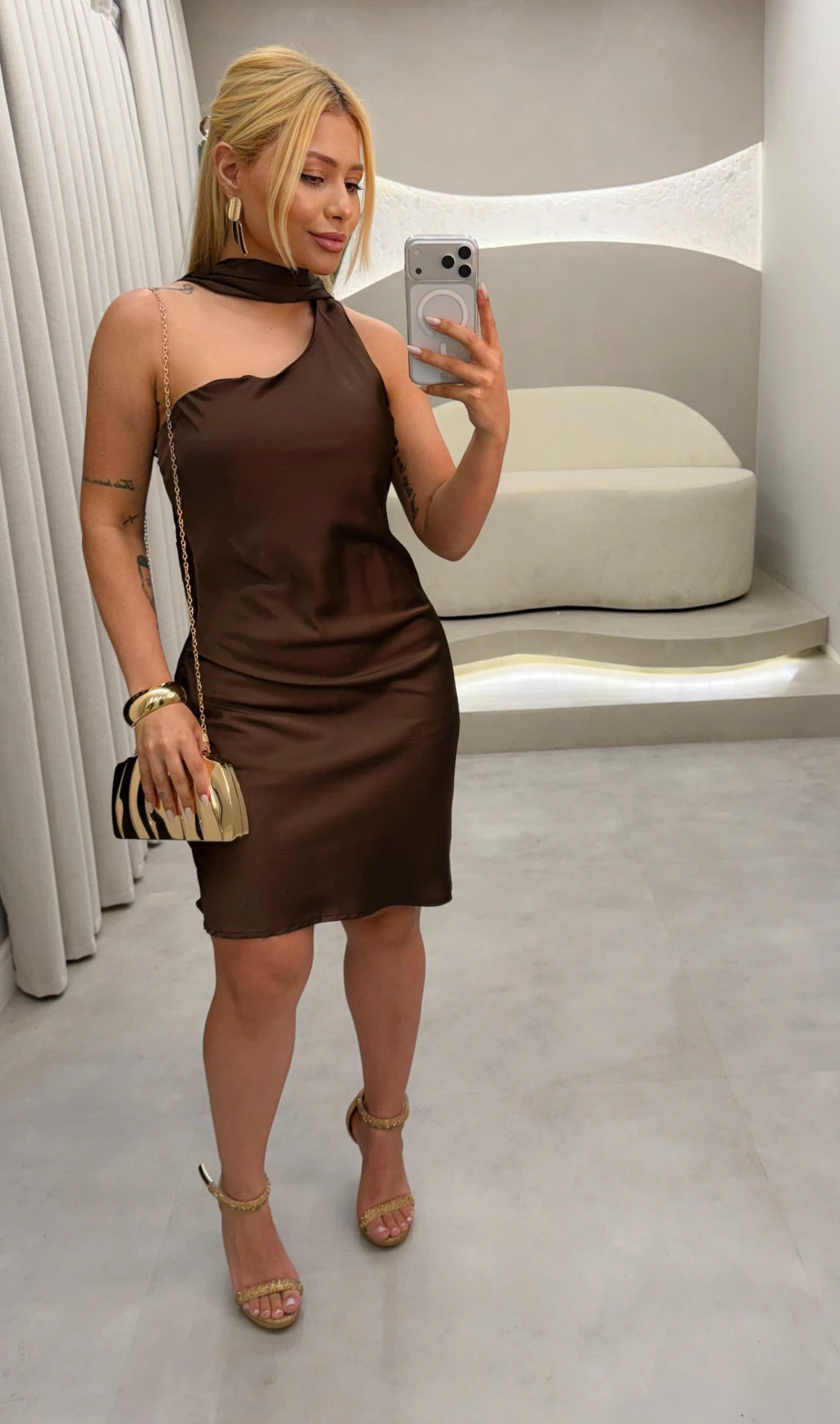 Vestido cetim Maeva
