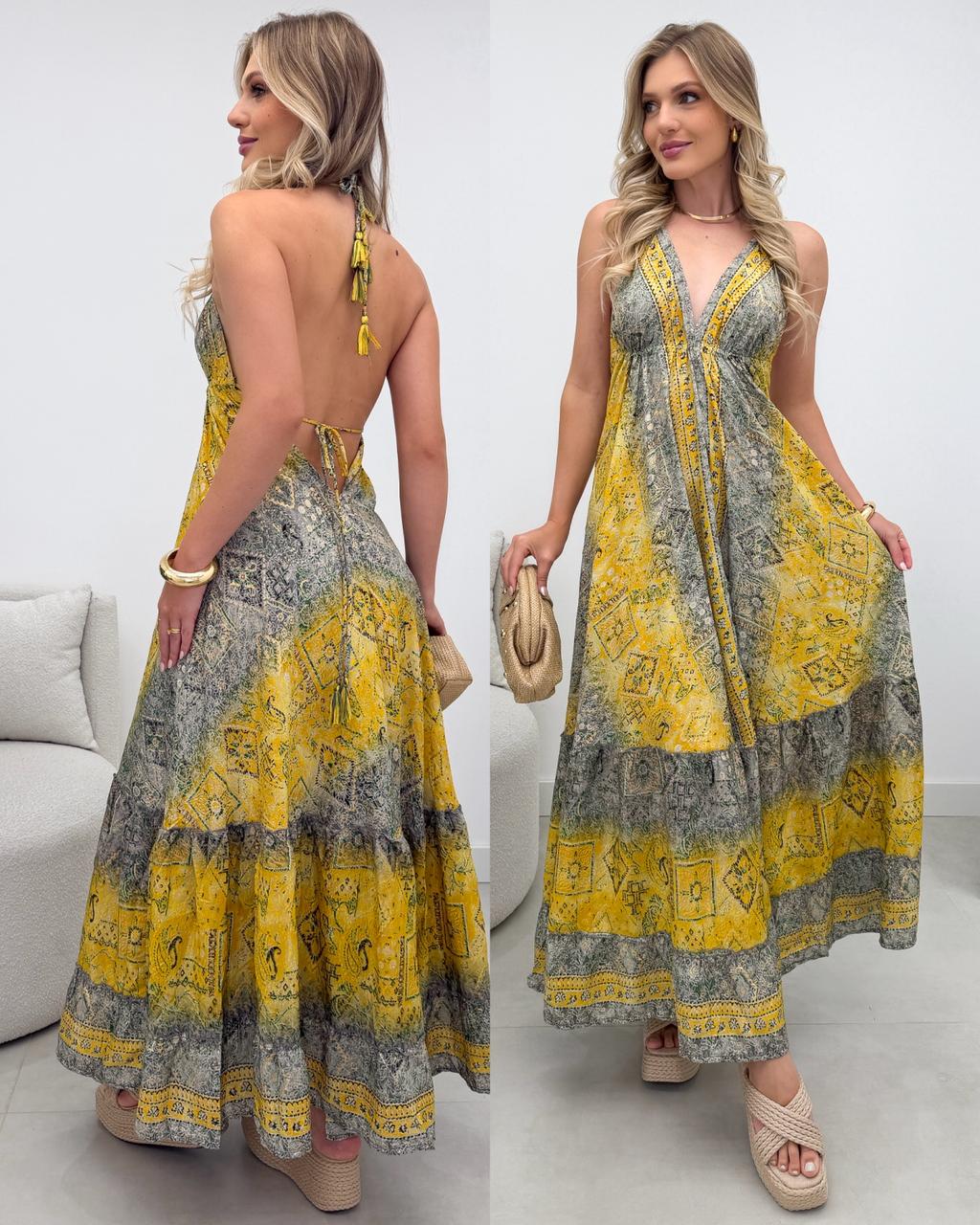 Vestido Vitoria Amarelo 124127