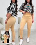 Calça Legging Hadassa Bege Rosado 134145