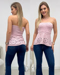 Blusa Peplum Vanessa Rosa 136183