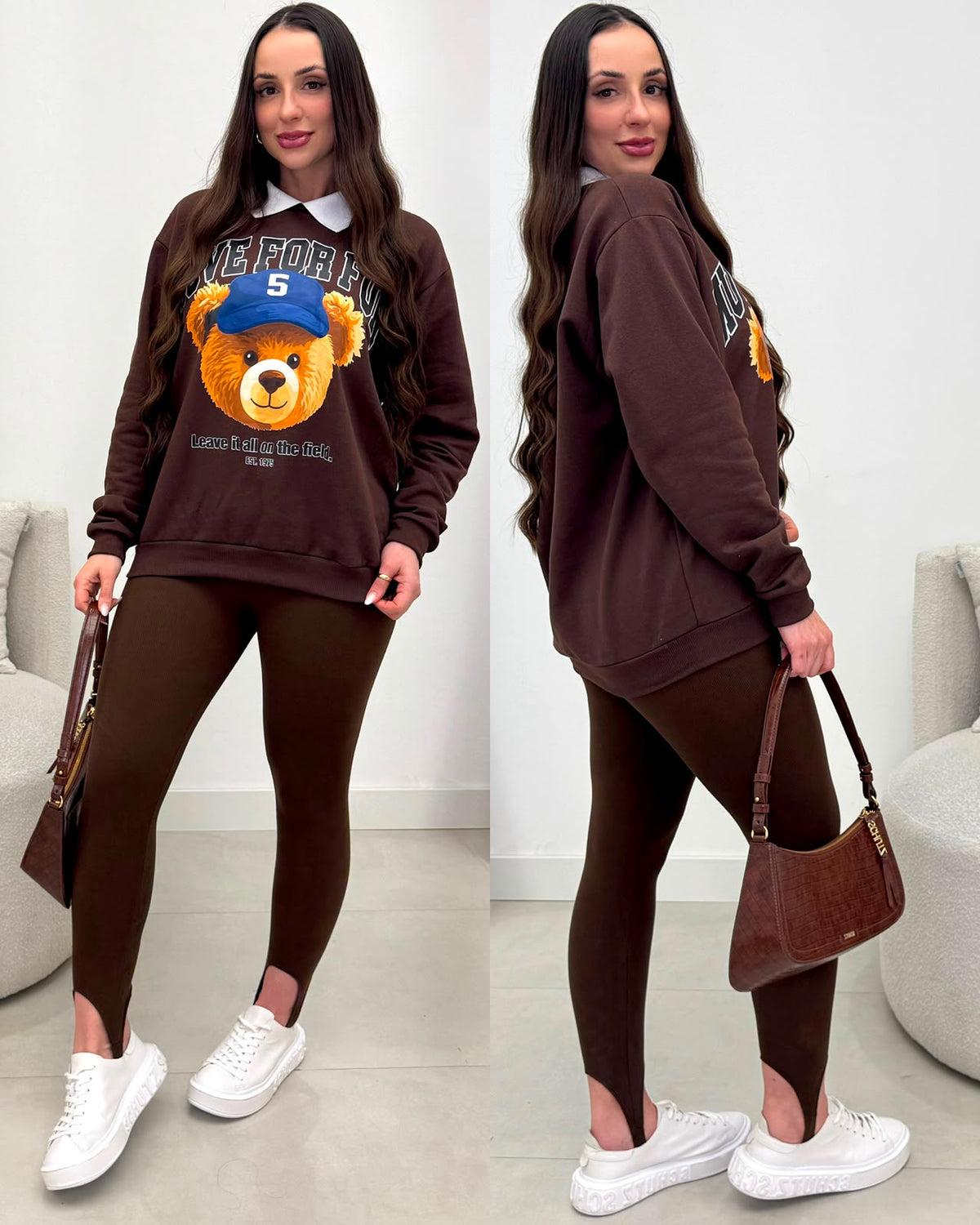 Blusa Moletom Antonela Marrom 135041