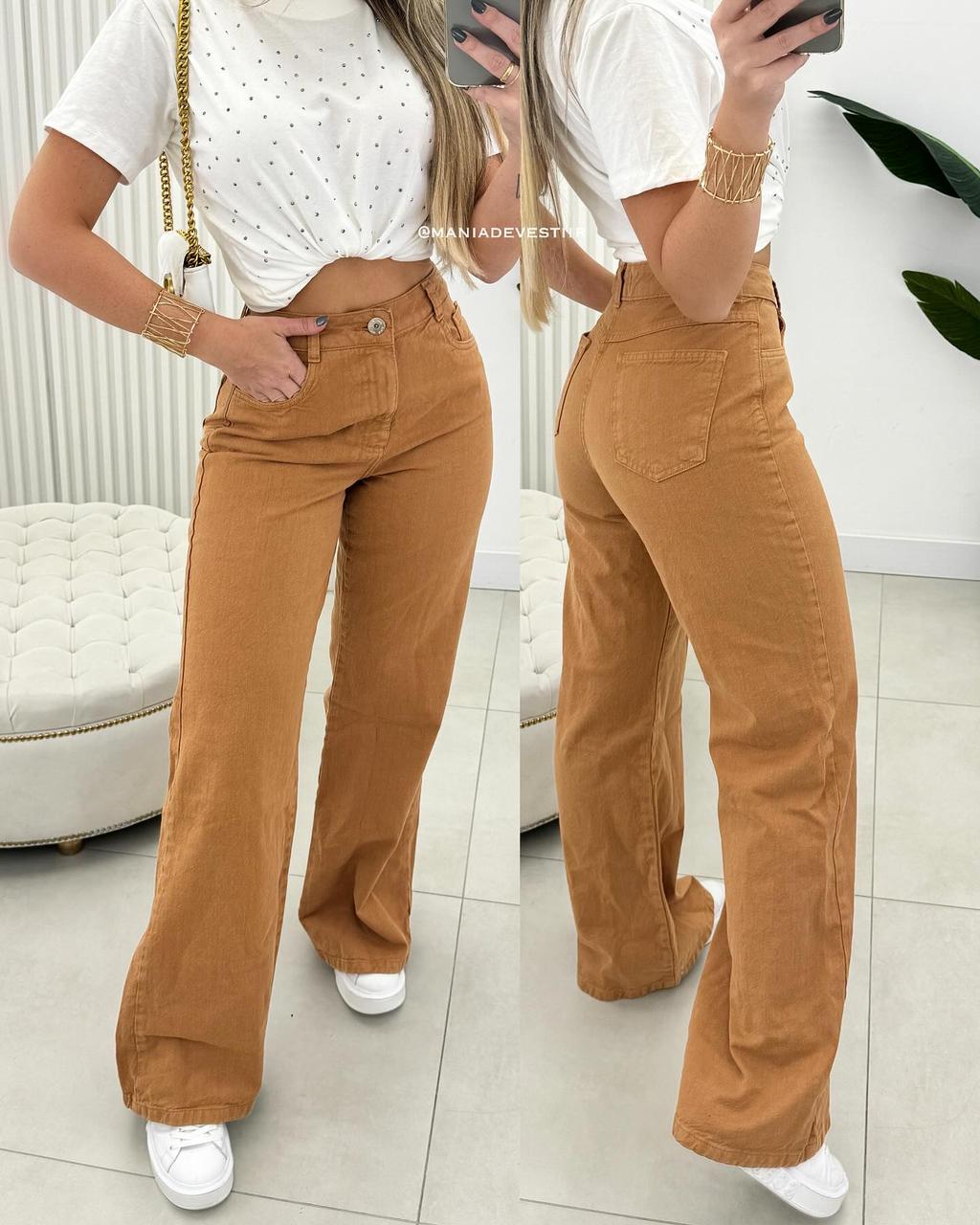 Calça Jeans Nexo Flávia Marrom 60736