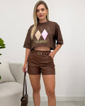 Cropped Elizane Marrom 129244