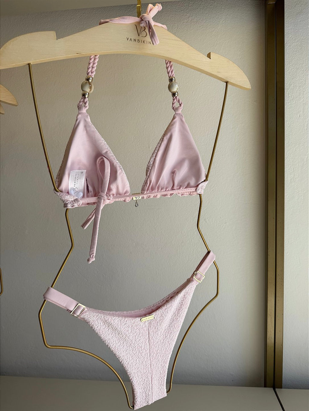 Calcinha Fita Regulagem Algodão doce rosa (BUSTO NÃO INCLUSO)