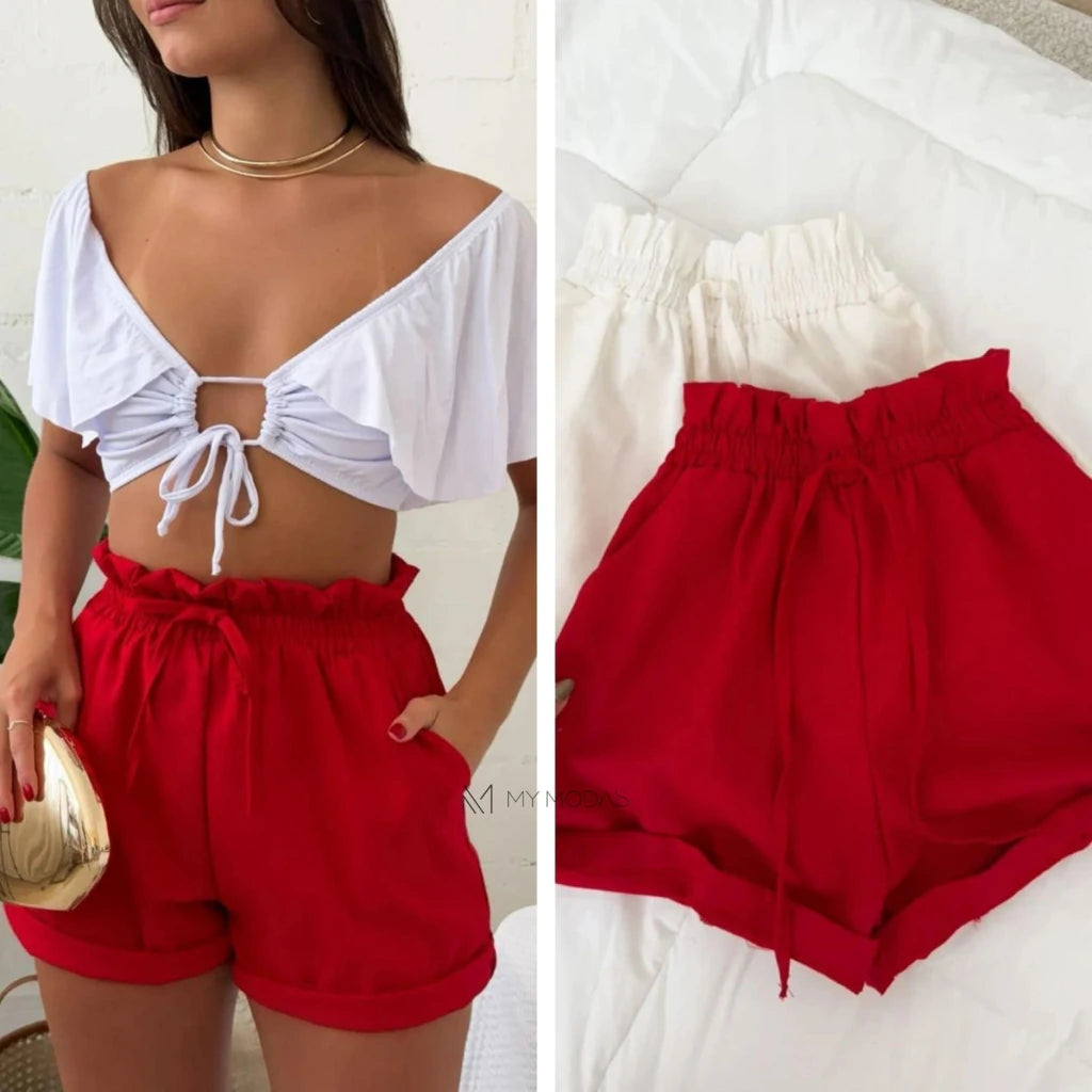 Short Diniz linho