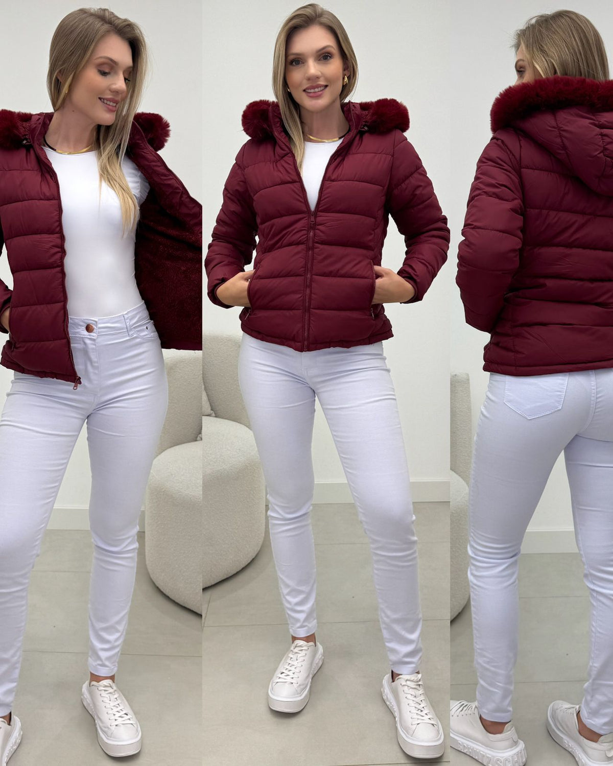 Jaqueta Microfibra Giseli Marsala 133378