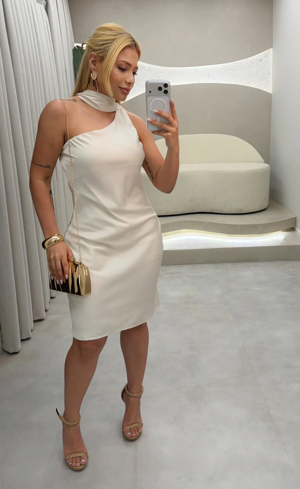 Vestido cetim Maeva
