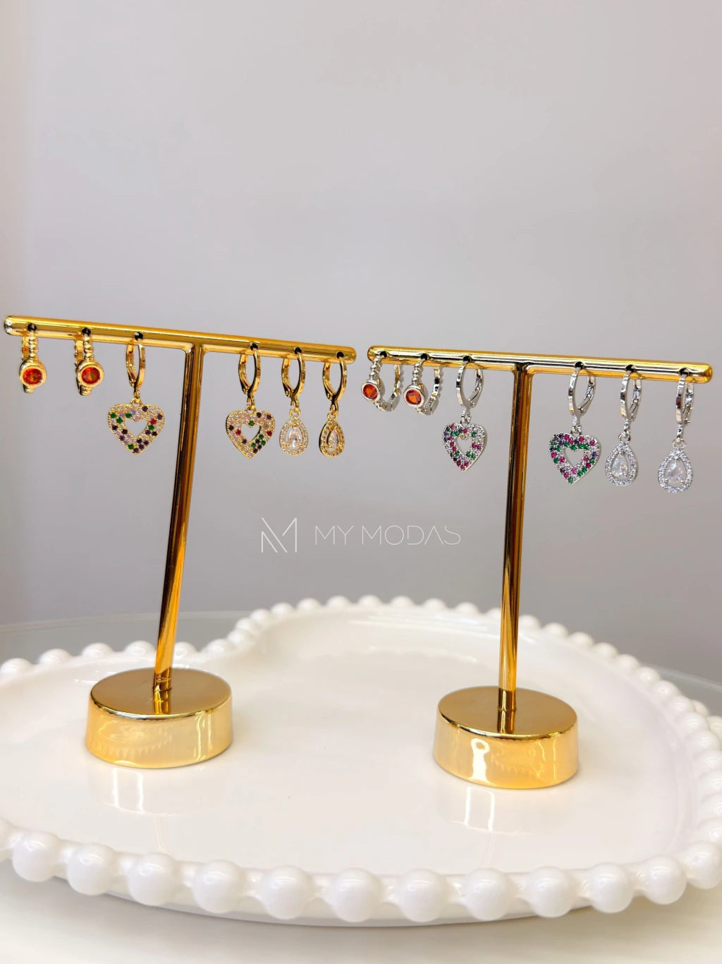 Conjunto 3 brincos lovers