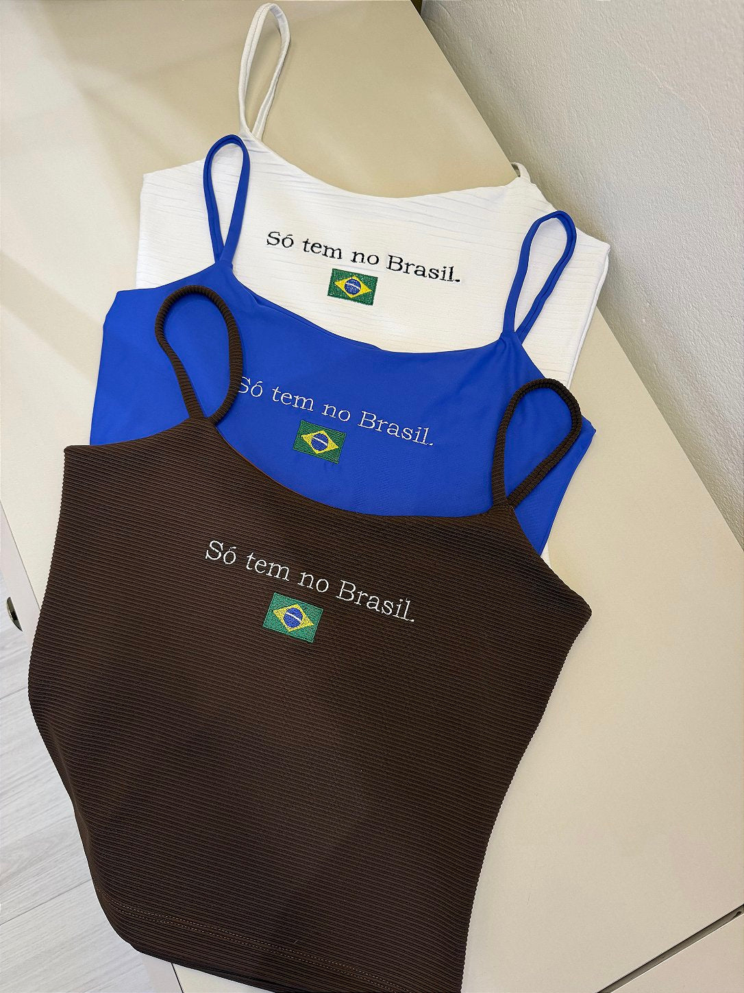 Blusa alcinha Brasileiríssima Marrom