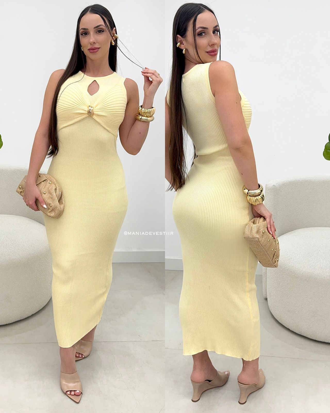 Vestido Modal Livia Amarelo 120004