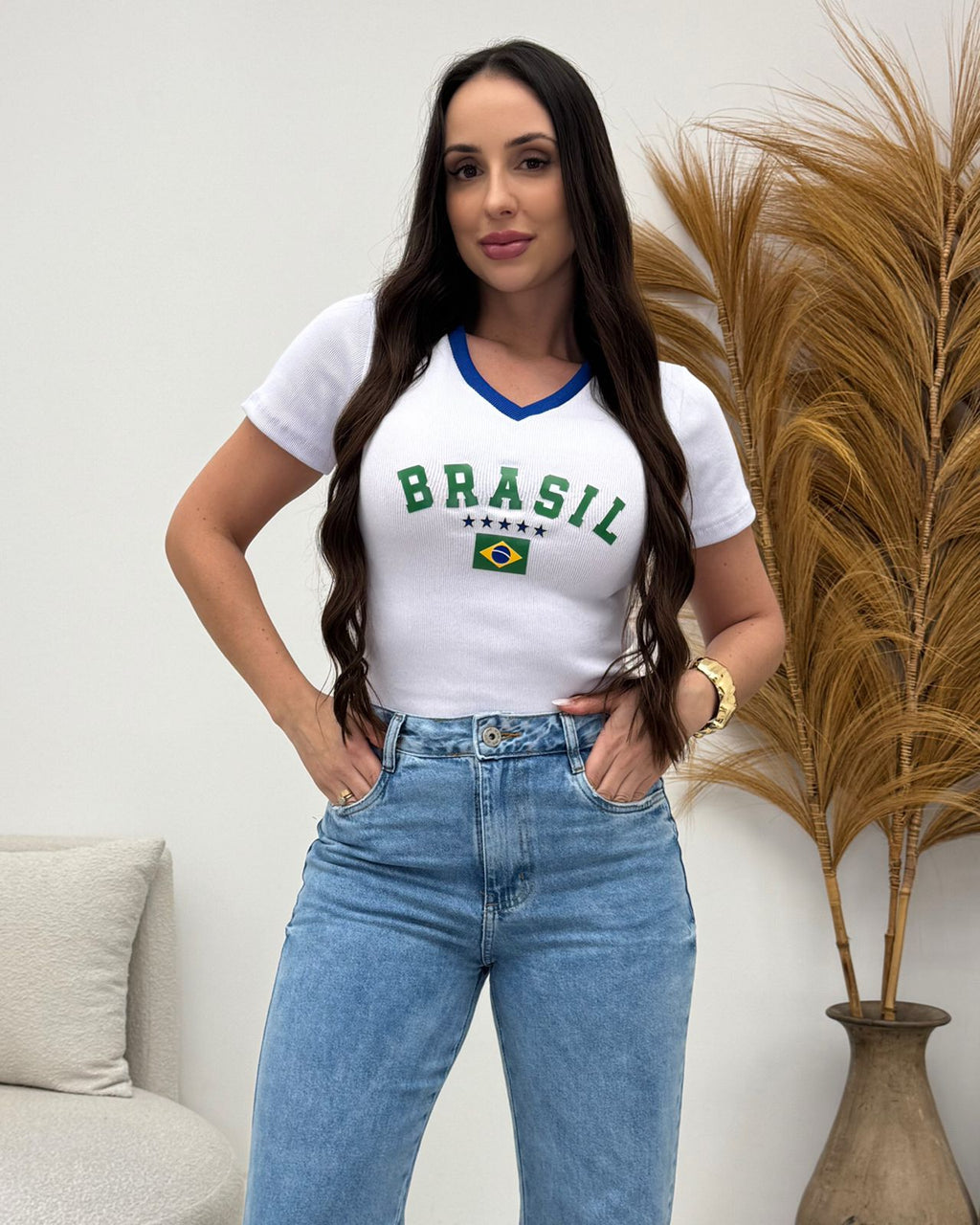 Blusinha Viviane Branco Brasil 134176