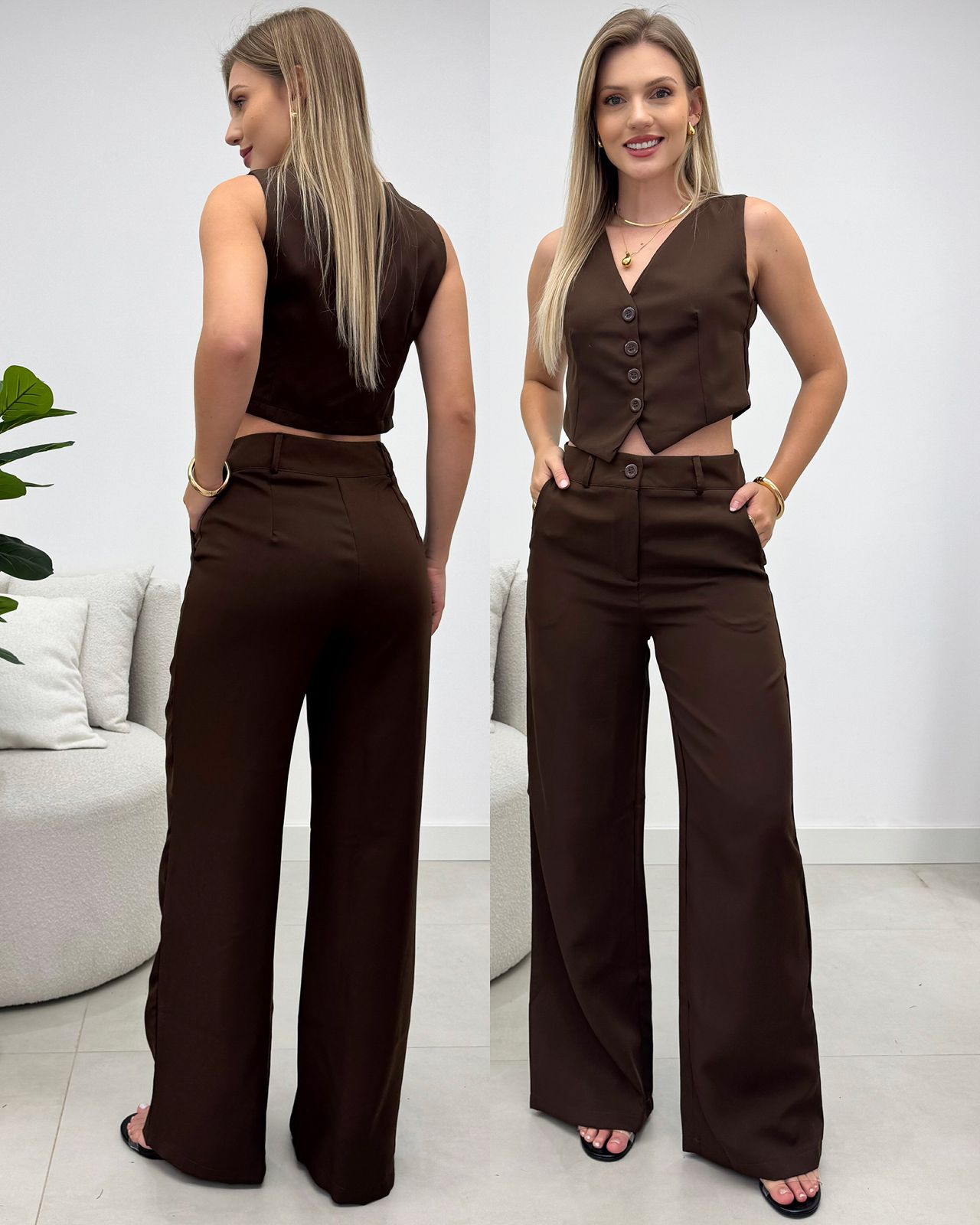 Conjunto Anabela Chocolate 133449