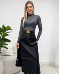 Blusa Renda Nadia Cinza 133432