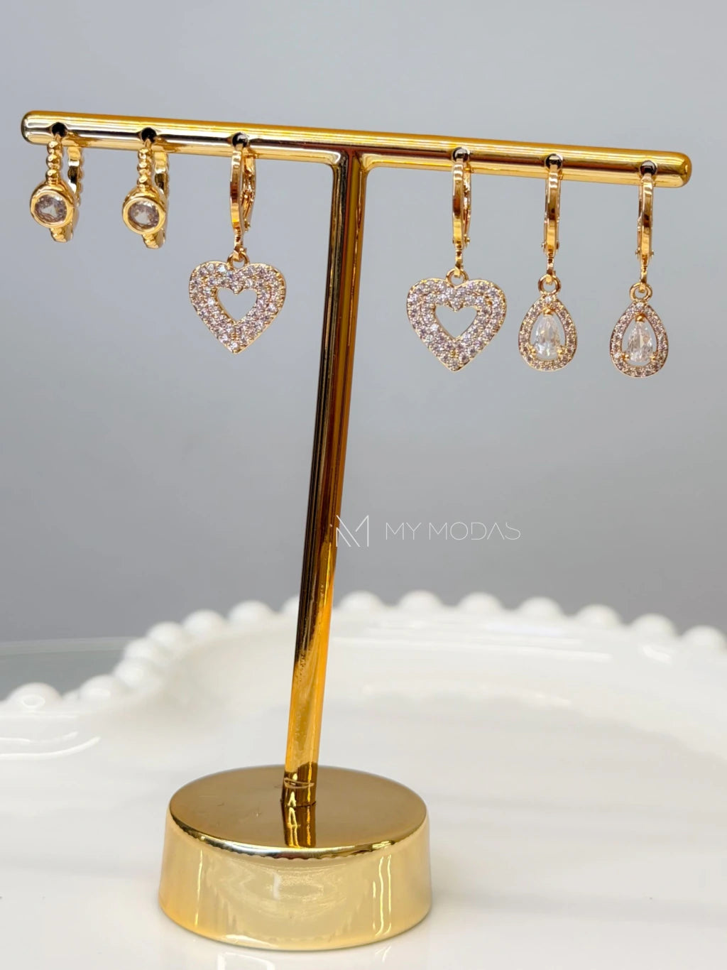 Conjunto 3 brincos lovers