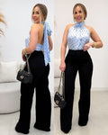 Blusa Cetim Sabrina Azul 135630