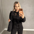 Camisa jeans preta