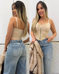 Cropped Mari Bege Claro 133925