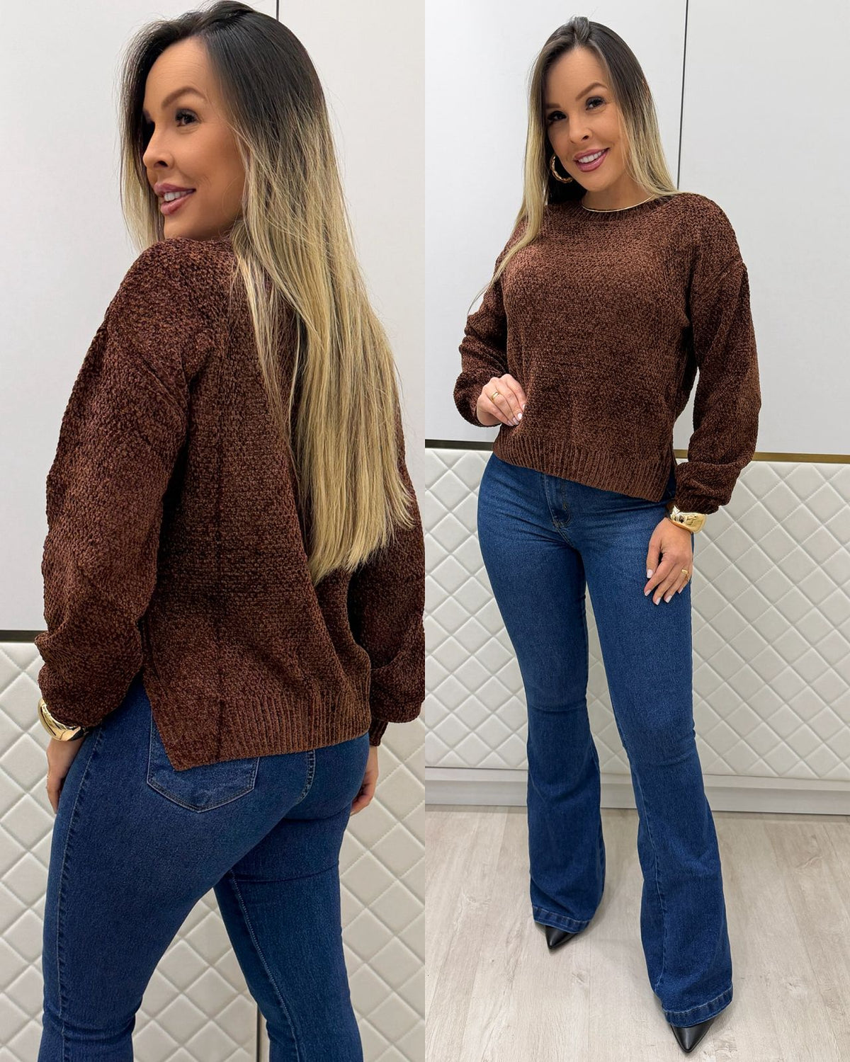Blusa Mousse Iracema Chocolate 134162