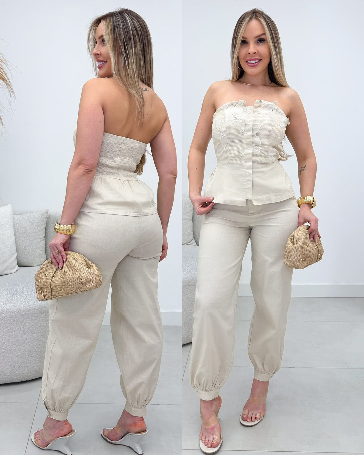 Conjunto Rubia Bege 135459