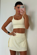 Conjunto Top + Saia Fit Baunilha