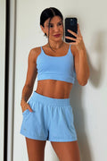 Conjunto Top + Short Fit Sky