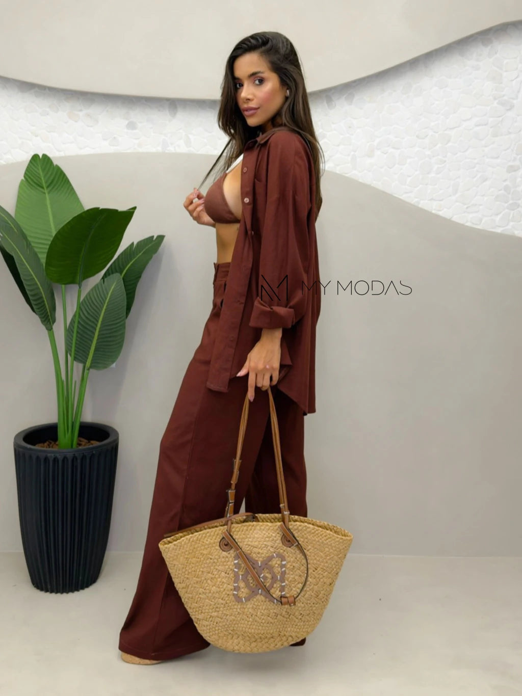 Conjunto camisa e calça linho