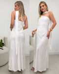 Vestido Cetim Helena Off 119856