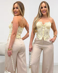 Cropped Corset Nayara Amarelo 136514