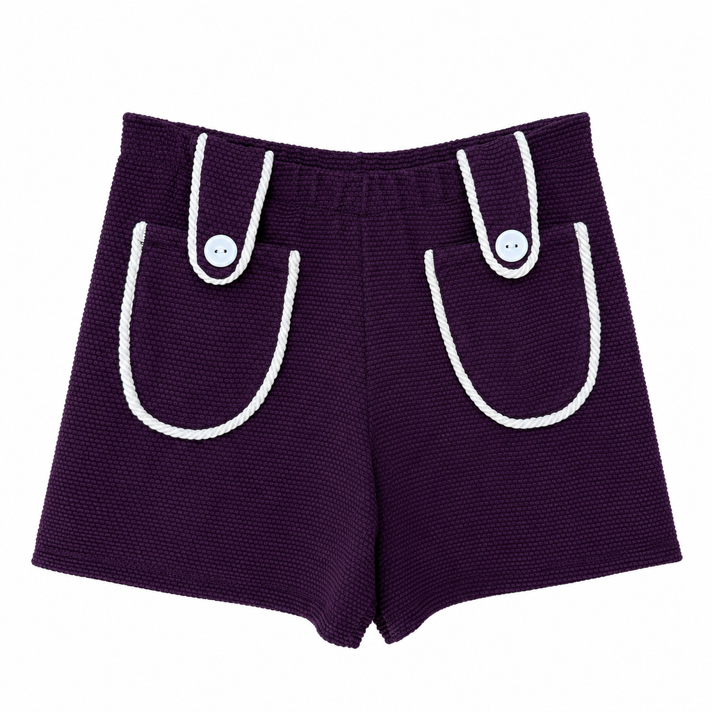 Short com bolso e detalhe corda Allure vinho
