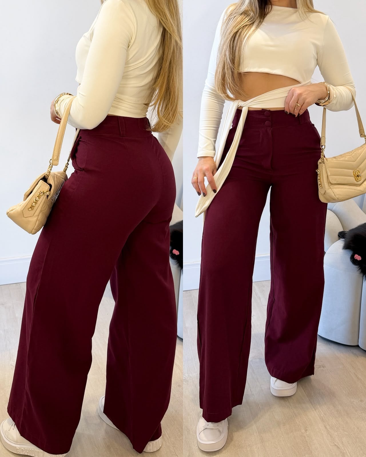 Calça Helena Bordô 135344