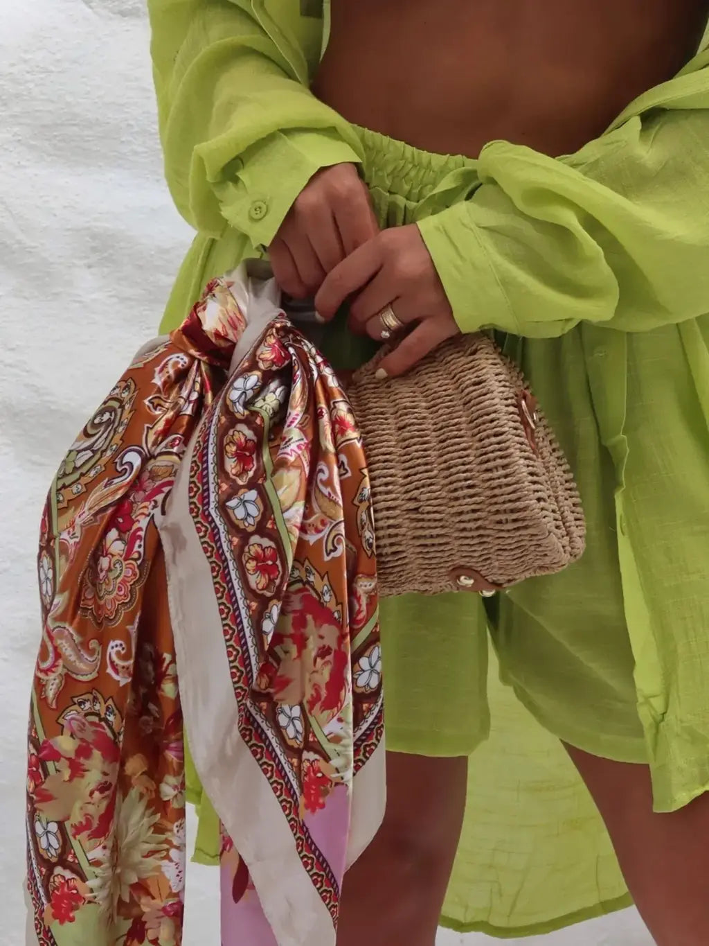 Bolsa palha transversal