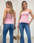 Blusa Peplum Samanta Rosa 136229