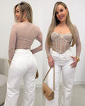 Cropped Renda Ana Bege 134781