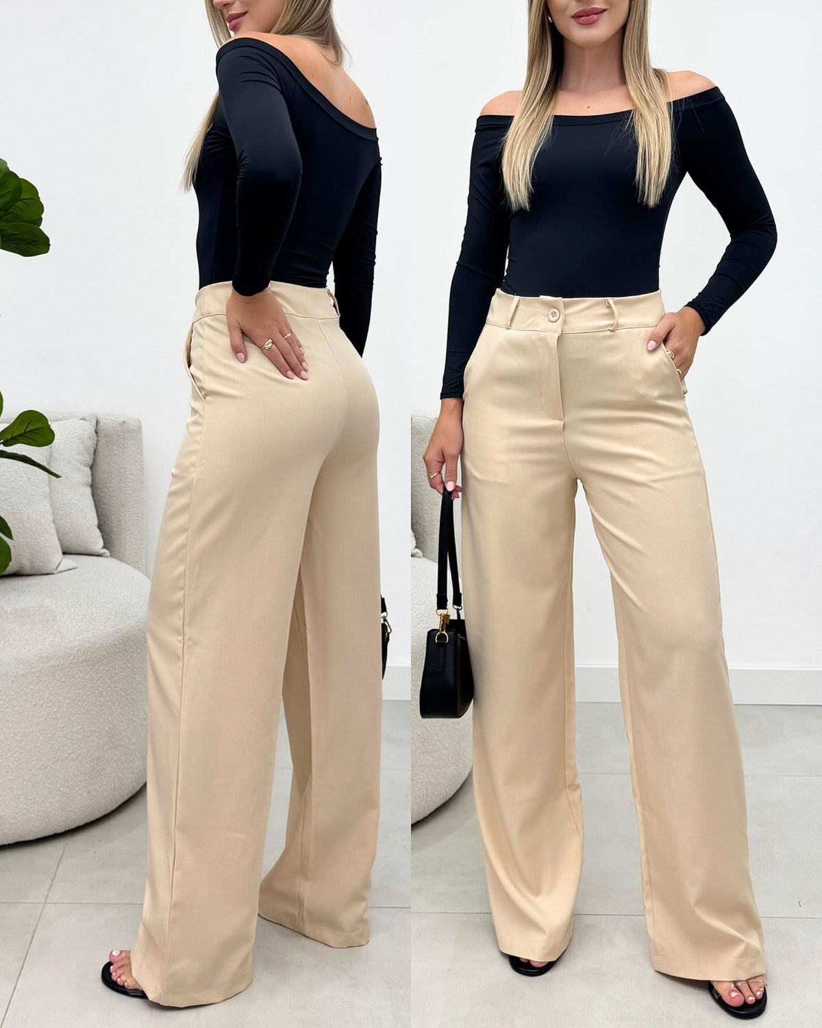 Calça Monique Bege Claro 133259
