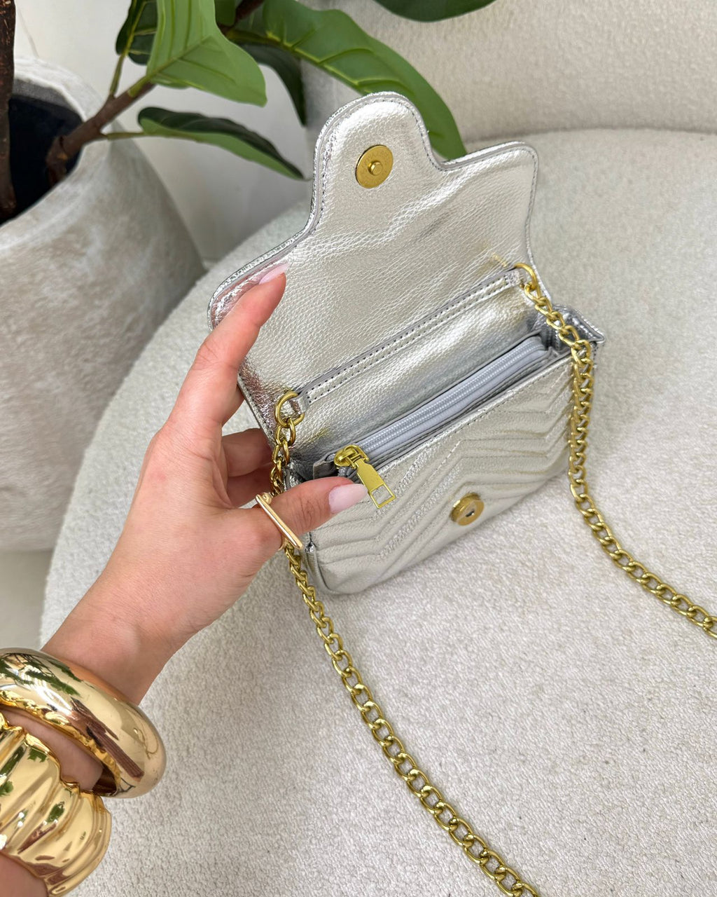 Bolsa Mania Essenza Prata 120207