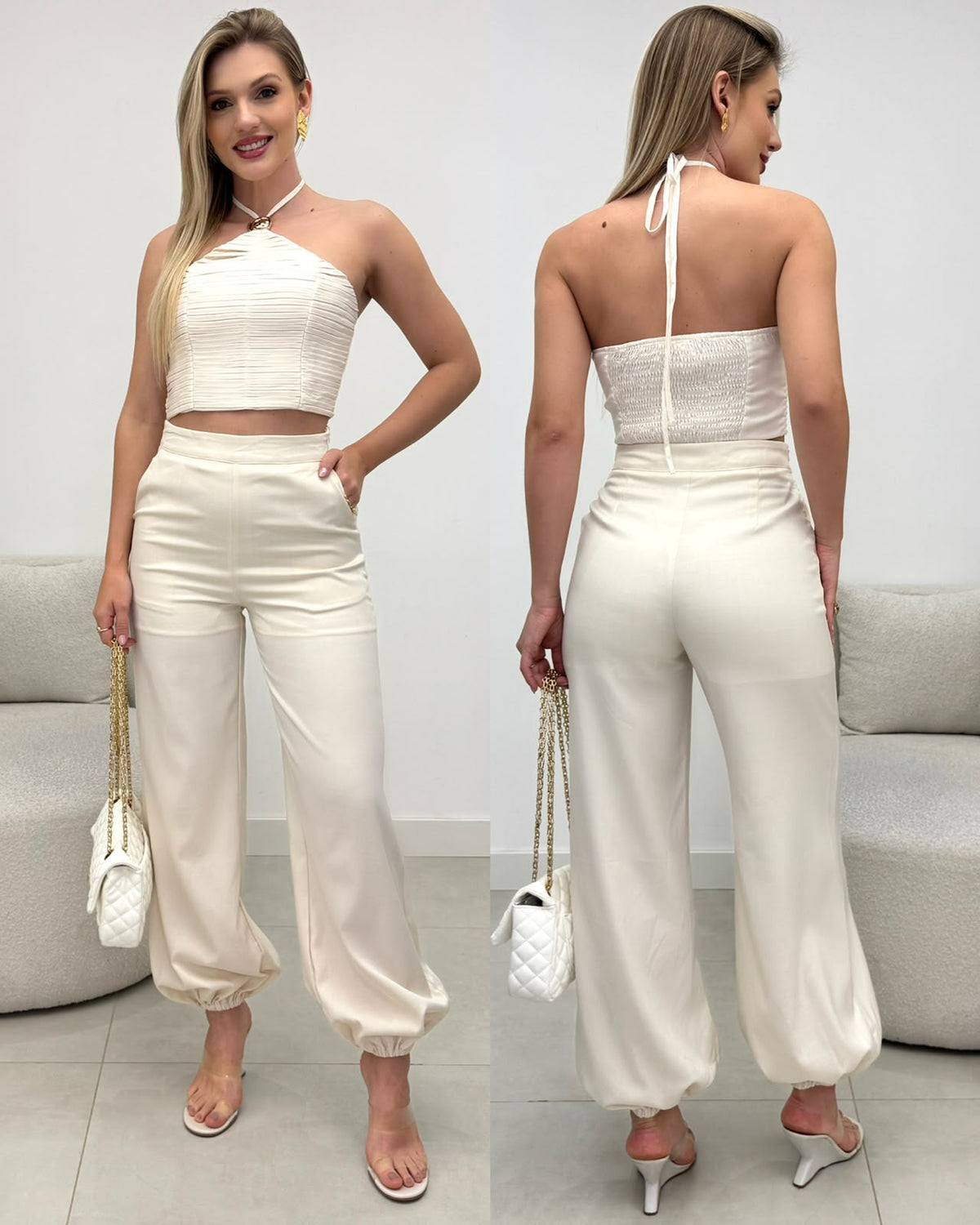 Conjunto Gisely Bege Claro 135460