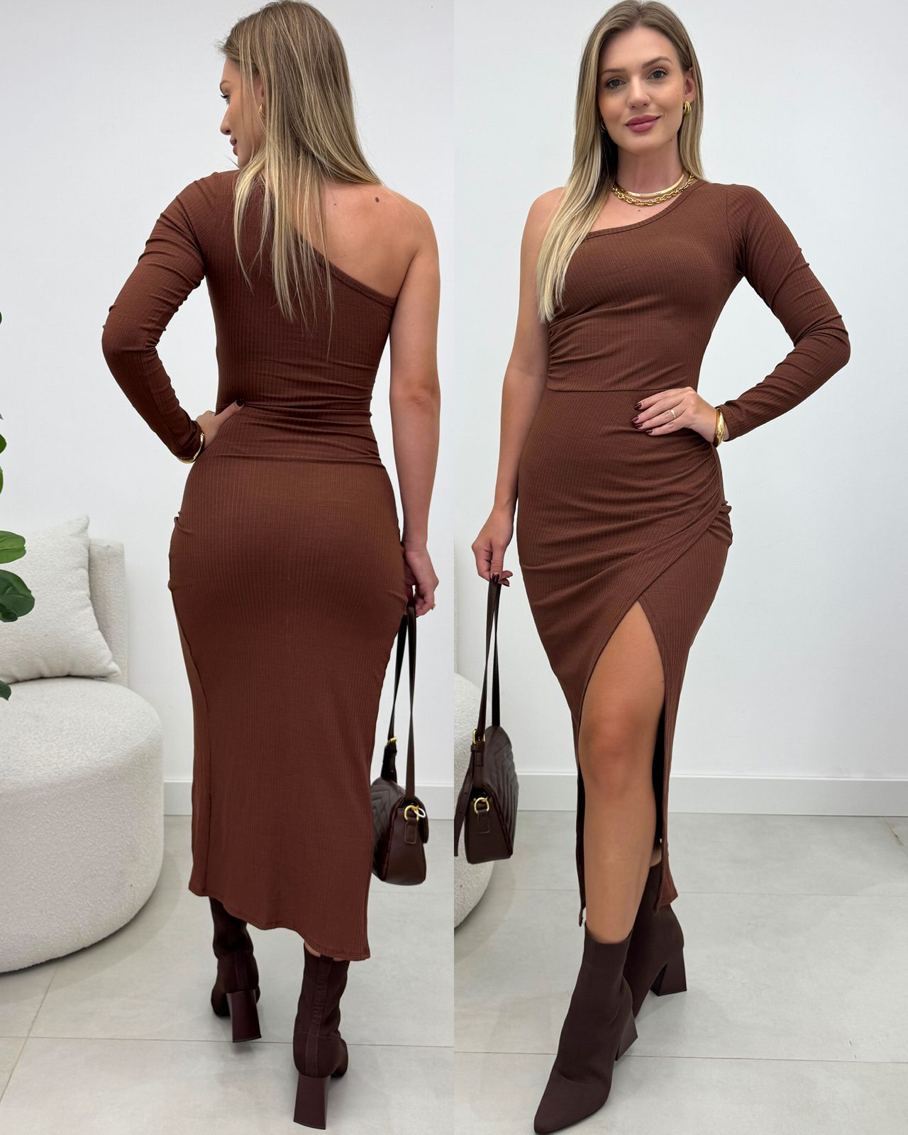 Vestido Vera Marrom 129371