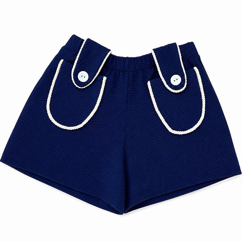 Short com bolso e detalhe corda Allure marinho