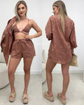 Conjunto 3 Peças Daiana Marrom 123969