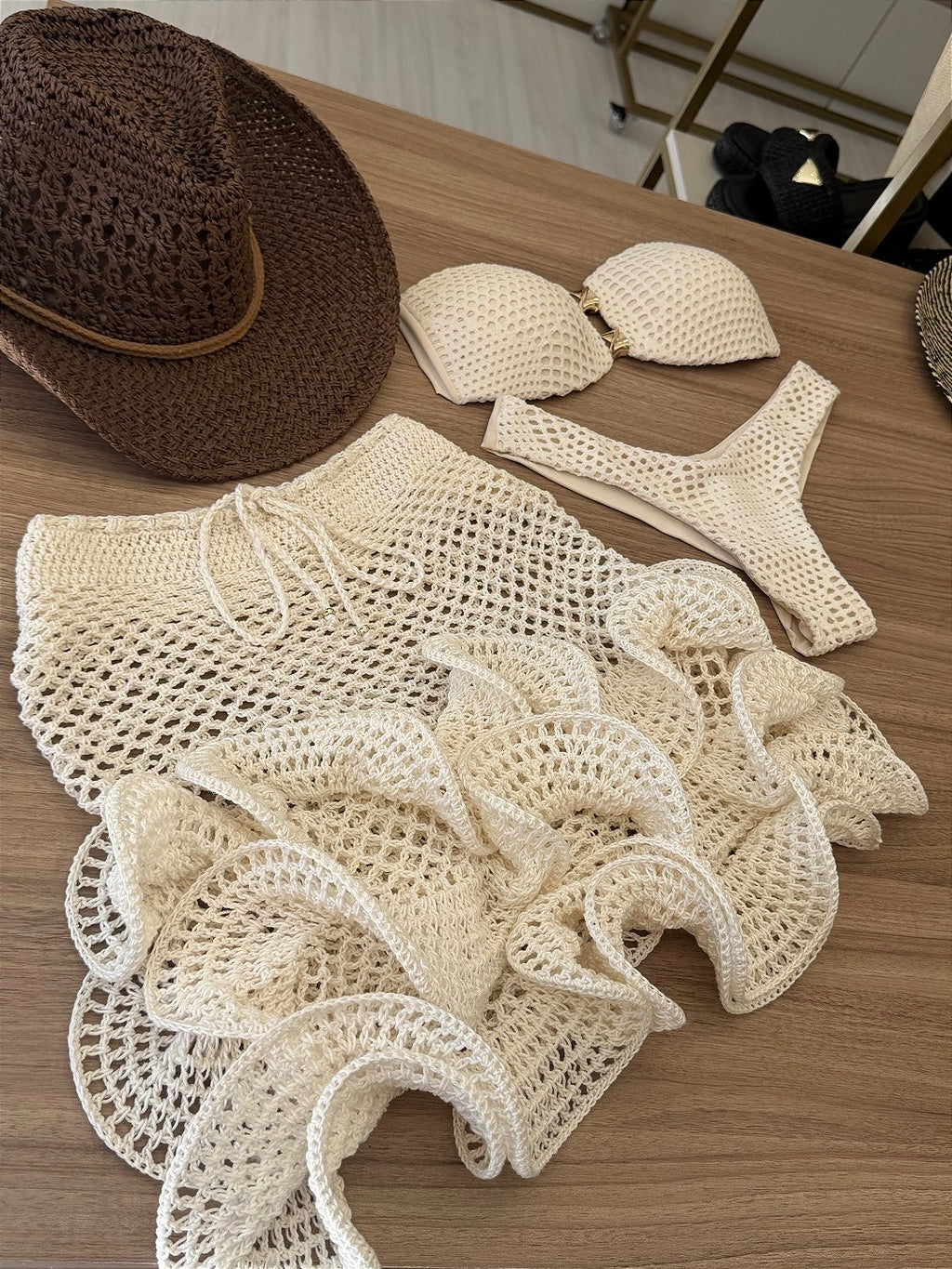 Saia crochê Amalfi Off White