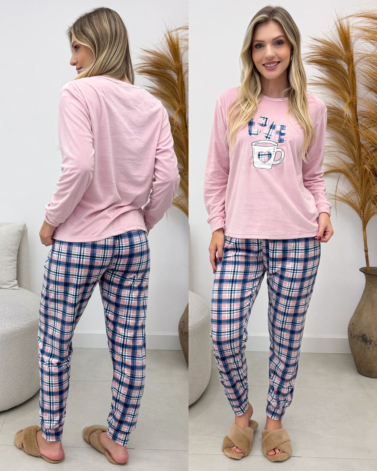 Pijama Plush Tifani Rosa 134196