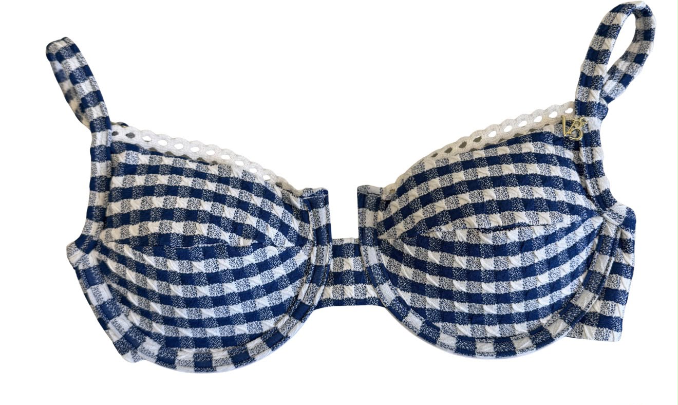 Meia Taça Xadrez azul (CALCINHA NÃO INCLUSO)