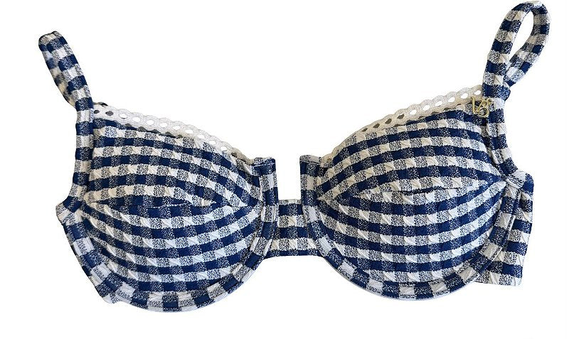 Meia Taça Xadrez azul (CALCINHA NÃO INCLUSO)