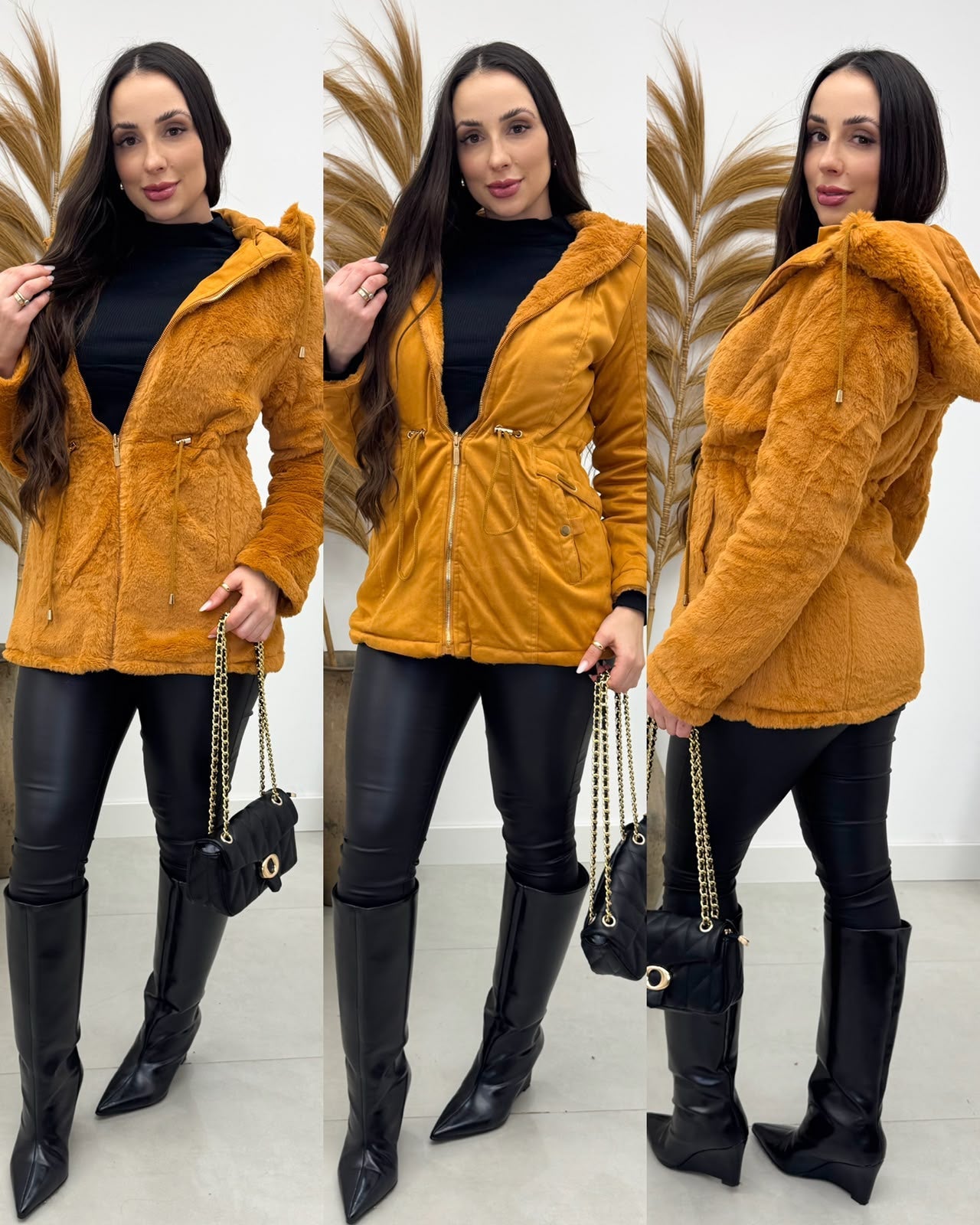 Parka Dupla Face Marie Caramelo 134951
