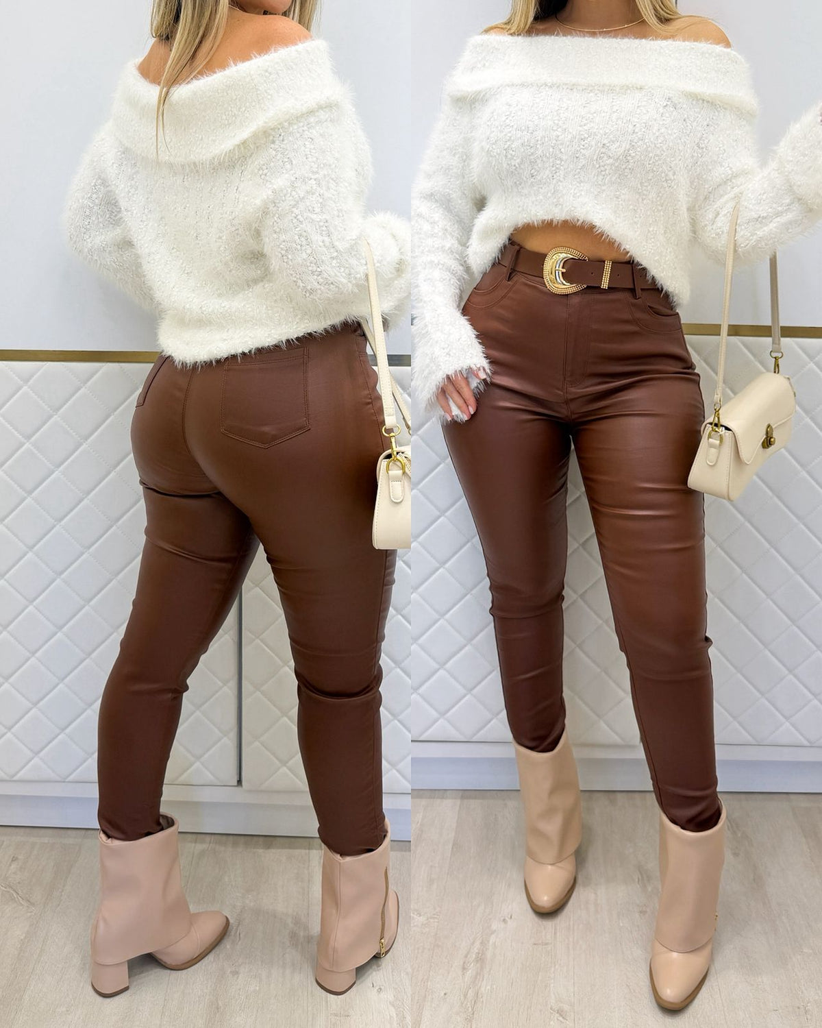 Calça Resinada Alana Chocolate 134211