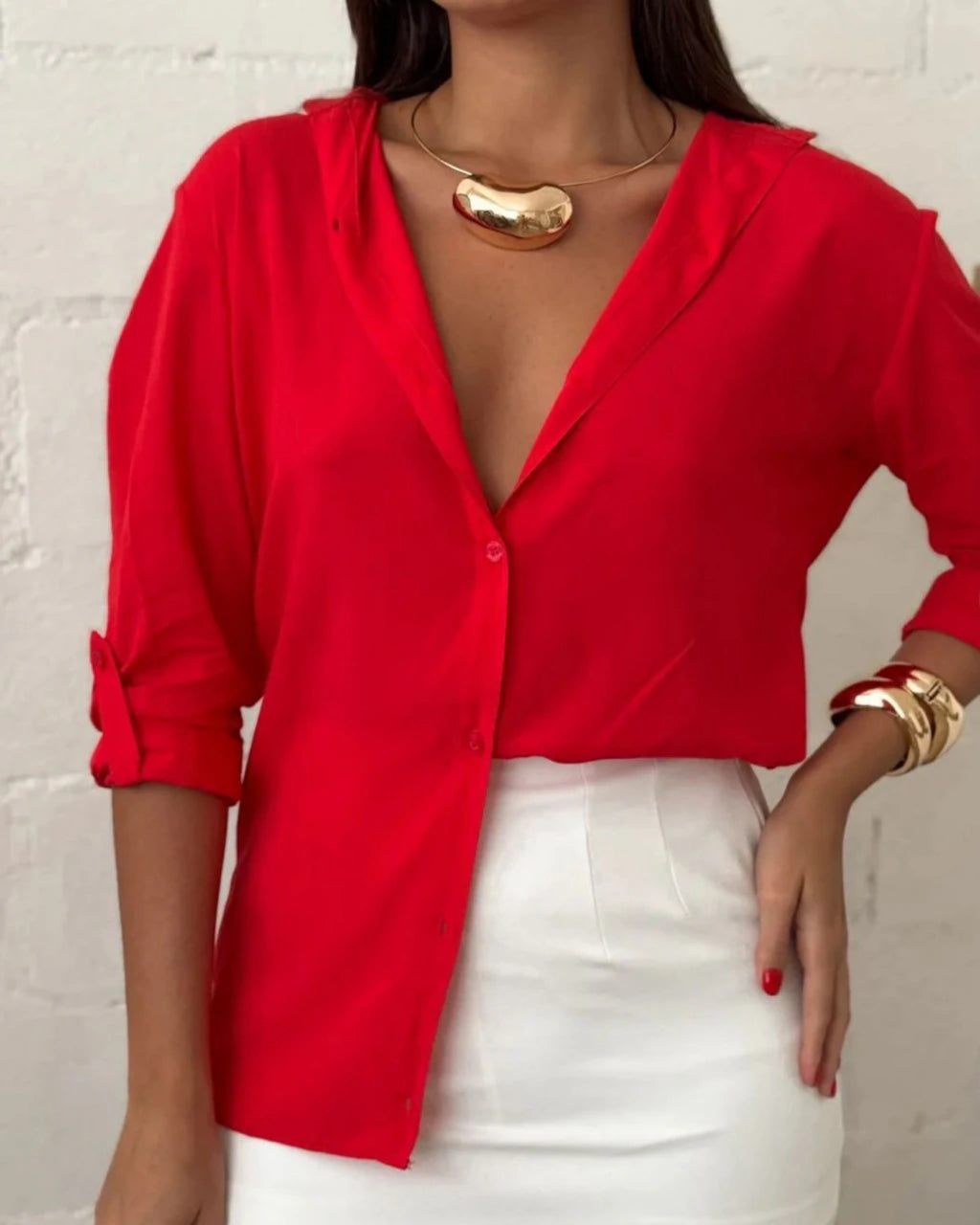 CAMISA VISCOLINO C/ BOLSO